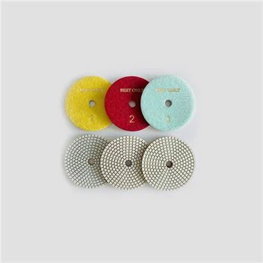 3 Schritte Trocken- und Nasspolierpads